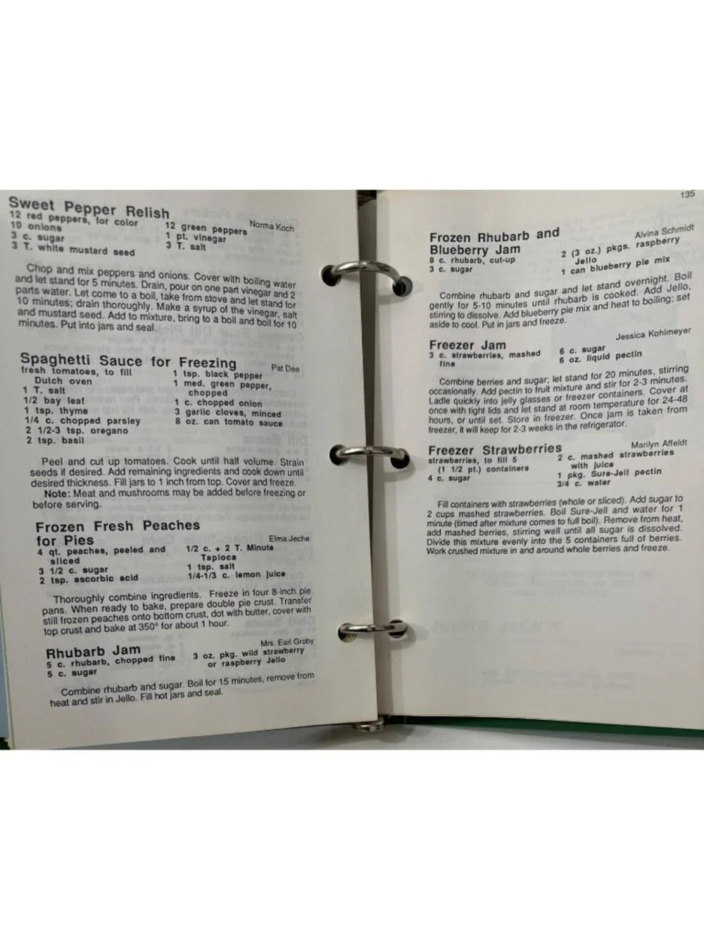 Immanuel Lutheran Church Cookbook 1987 Vtg Recipe Collection Ring Bound Canning - Picture 10 of 16